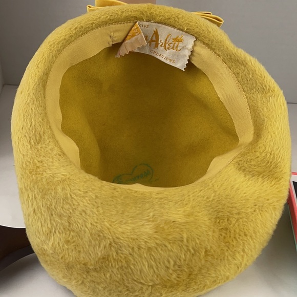 Vintage MOD 1960’s yellow hat - Jean Arlett creations. - Picture 12 of 15